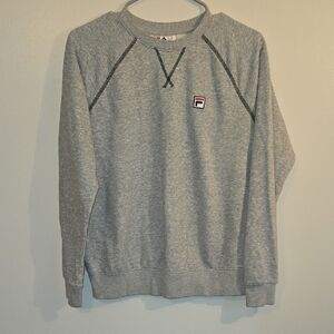 Fila Heather Gray Men's Crewneck Sweater With Embroidery LOT N